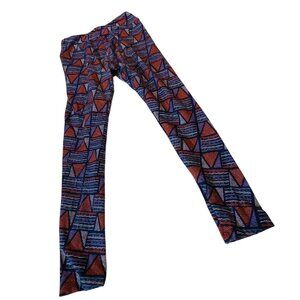 Lularoe Geometric Print Leggings One Size Polyester Spandex Blend